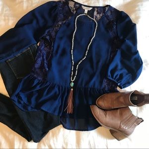 Charming Charlie Peplum Blouse